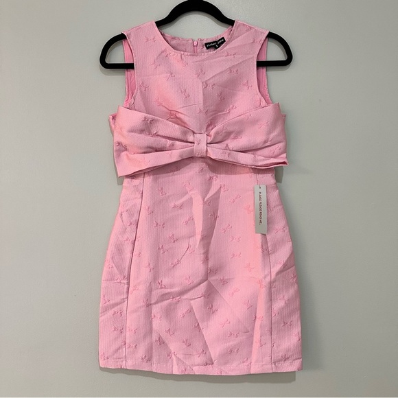 NWT Sister Jane Gali Bow Jacquard Mini Dress Pink Women’s Sz Small Party Formal - Picture 1 of 9